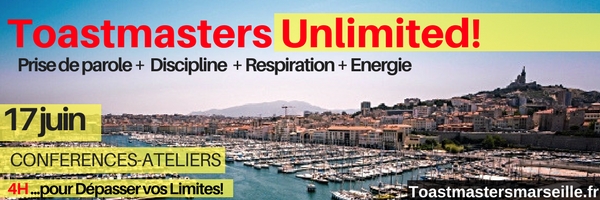 Lire la suite à propos de l’article DECOUVREZ Toastmasters Unlimited Marseille le 17 juin !